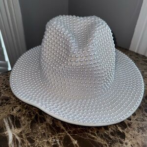 Pearl adorned hat